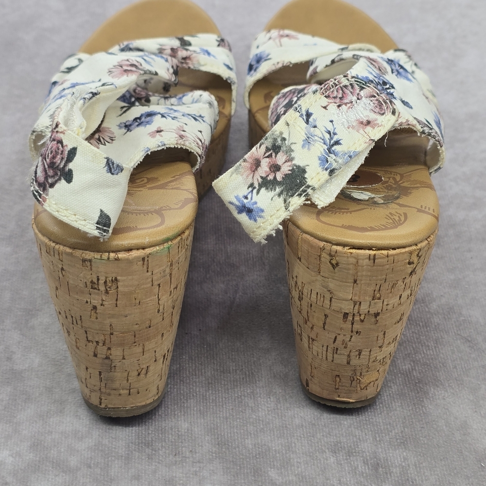 Blowfish Malibu Palmo Botanical Cork Wedge Floral Print Wedges Heels - Picture 6 of 14